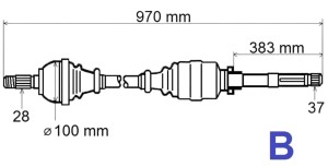 Rechte Antriebswelle Citroen Peugeot 2.0 HDI T6059 3273GC Neues GRESA