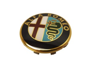 Satz Alfa Romeo 60mm Leichtmetallrad-Nabenkappen, neu, original OE