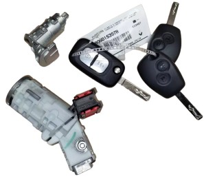 Zündschloss + 3 Schlüssel + Renault-Einsätze 998106907R
