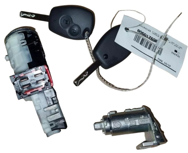 Stacyjka + 2 Kluczyki + Wkładki Renault 487003947R IDEALPARTS.PL